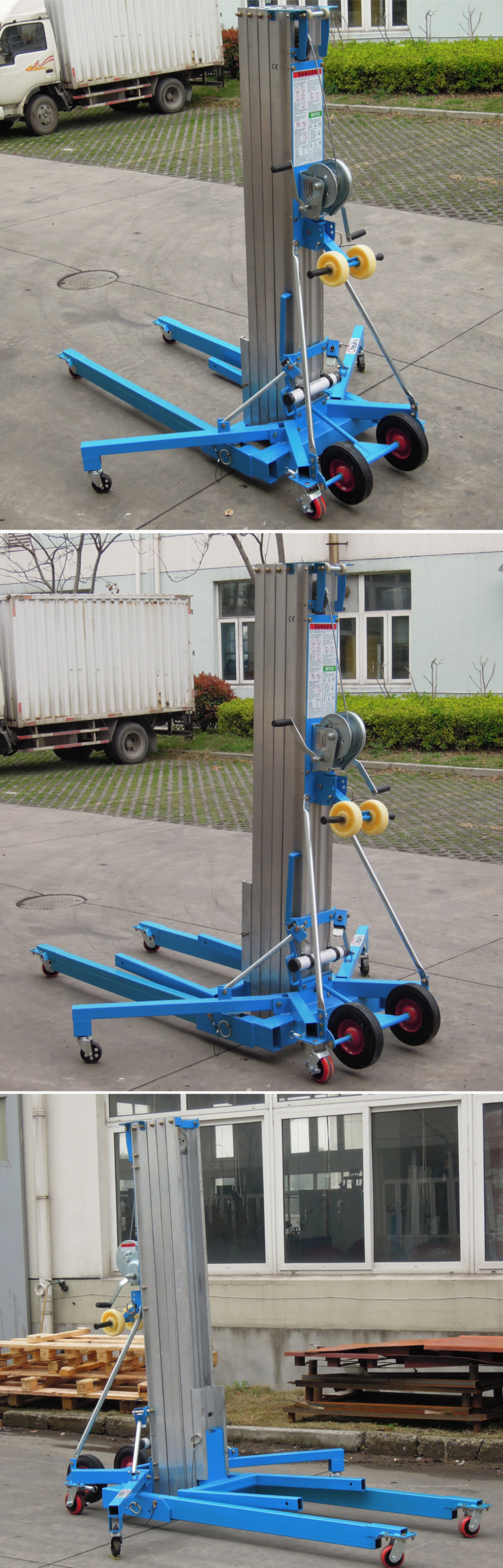 LGA aluminium winch stacker